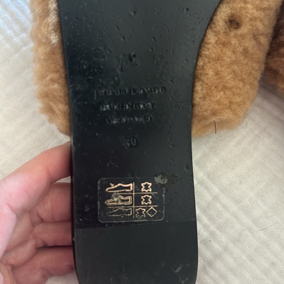 JENNI KAYNE Shearling Mule in Natural Size 39- or US size 9. - Picture 6 of 6